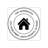 オリジナル ファミリー ネーム ロゴ 現代風 返信住所 ラバースタンプ (インプリント)