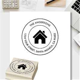 オリジナル ファミリー ネーム ロゴ 現代風 返送先住所 ラバースタンプ