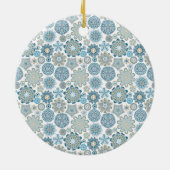 オリジナル ファミリー フォト クリスマス パーソナライズド テキスト セラミックオーナメント (裏面)