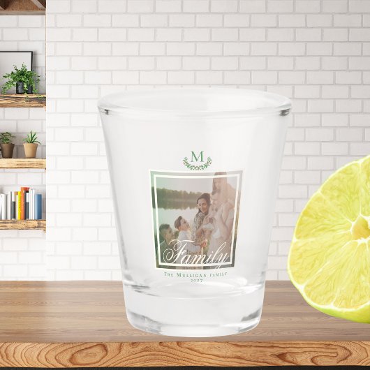 オリジナル ファミリー フォト ショット グラス | モノグラム ワード