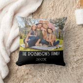 オリジナル ファミリー フォト モノクロ 年 クッション (ブランケット)