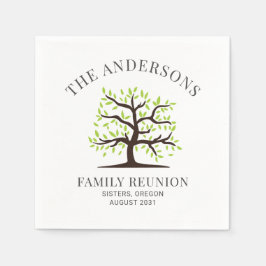 オリジナル ファミリー リユニオン 家系図 カスタム ペーパー スタンダードカクテルナプキン