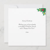 オリジナル ファミリー、松のリース & かわいいエルフのクリスマス (裏面)