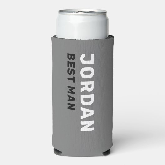 オリジナル ファン モダン クール バチェラー サマー ビーチ トリップ スリム缶クーラー (Seltzer正面)