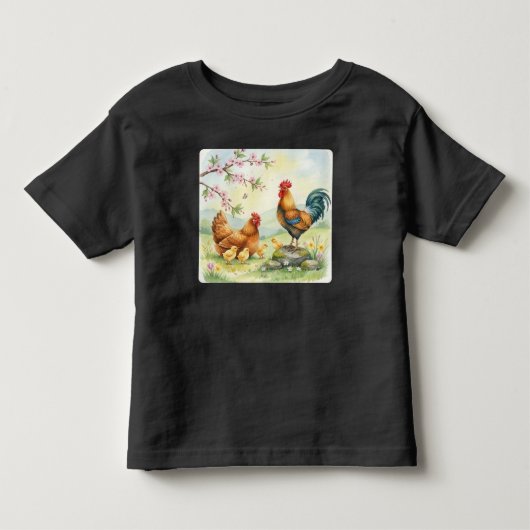 オリジナル ファームライフのひよこたち 幼児 トドラーTシャツ (正面)