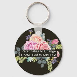 オリジナル フォト アート 名前 モノグラム 引用 アルム サークル キーホルダー