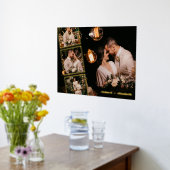 オリジナル フォト コラージュ オーダーメイド 名前 おしゃれ ゴールド 箔ポスター (レイダウン (キッチン))