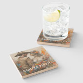 オリジナル フォト ストーン コースター – 結婚式 (横)