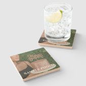 オリジナル フォト ストーン コースター – 誕生日 (横)