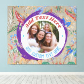 オリジナル フォト テキスト キャンバス プリント 完全に編集可能 大きい (インサイチュ (ウッドフロア))