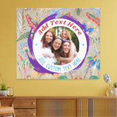 オリジナル フォト テキスト キャンバス プリント 完全に編集可能 大きい (インサイチュ (リビング))