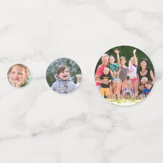 オリジナル フォト テキスト バースデー ウェディング テーブル コンフェッティ (正面)