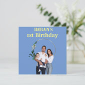 オリジナル フォト フレーム 1歳の誕生日 カード (スタンド正面)