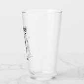 オリジナル フクロウ ガラス カップ | カスタム 鳥好き 専用 タンブラーグラス (左)