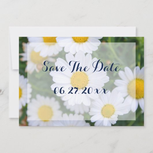オリジナル フラワーの Save The Date カード デイジー (正面)