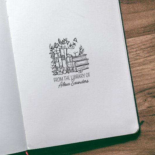 オリジナル フラワー ネコ ラバースタンプ