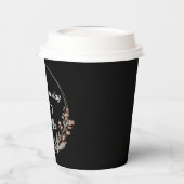 オリジナル フラワー フレーム 朝のメッセージ付き 紙コップ (左)