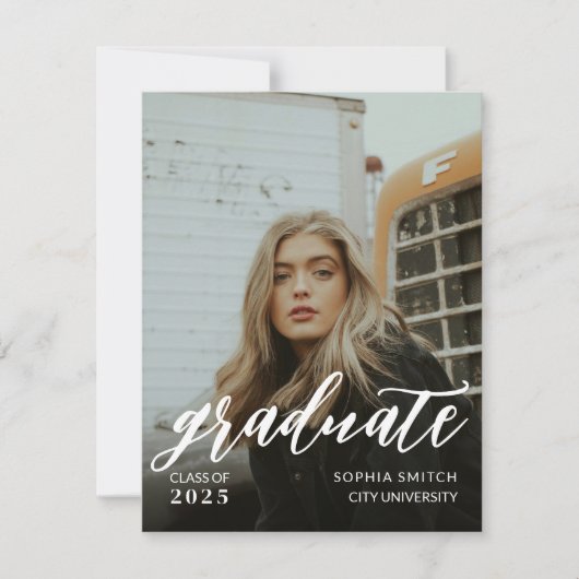 オリジナル フルフォト 卒業 招待状 (正面)