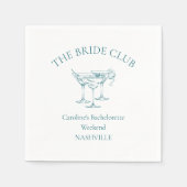 オリジナル・ブライズパーティー・カクテル・ソーシャル・クラブ スタンダードカクテルナプキン (正面)