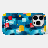 オリジナル ブラシストロークにカスタムネーム&フレーズ Case-Mate iPhoneケース (裏面 (横))