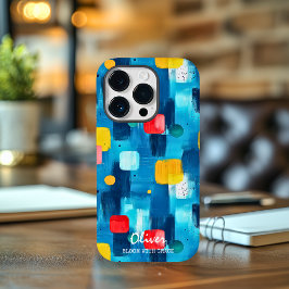 オリジナル ブラシストロークにカスタムネーム&フレーズ Case-Mate iPhone 14 PROケース