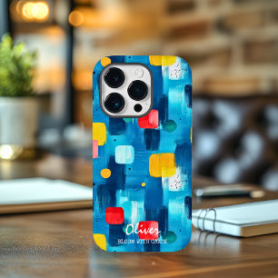 オリジナル ブラシストロークにカスタムネーム＆フレーズ Case-Mate iPhone 14 PROケース