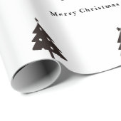 オリジナル ブラック クリスマス ツリー ラッピングペーパー (ロールコーナー)