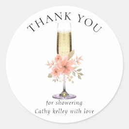 オリジナル ブランシュとバブル ブライズシャワー ありがとう ラウンドシール