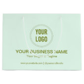 オリジナル プロモーション ビジネス ネーム & ロゴ ラージペーパーバッグ (正面)