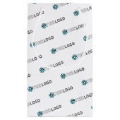 オリジナル プロモーション ビジネス ロゴ ホワイト スモールペーパーバッグ (裏面)