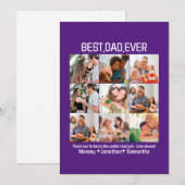 オリジナル ベスト ダッド エバー 父の日 9 枚の写真 コラージュ シーズンカード (正面/裏面)
