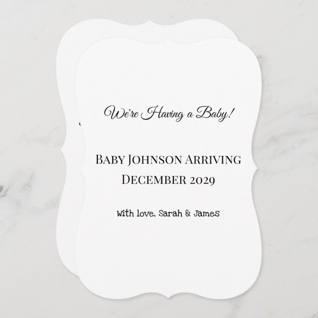 オリジナル ベビーお披露目カード (正面/裏面)