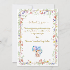 オリジナル ベビーギザffe ベビーシャワー サンキューカード