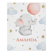 オリジナル ベビーゾウ 名前入り ポスター (正面)
