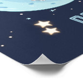 オリジナル ベビー ゾウ 釣り 4つ星 ポスター (角)