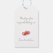 オリジナル ベビー ファースト バースデー フォトと日付 ギフトタグ (裏面)