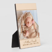 オリジナル ベビー フォト 誕生情報プレート フォトプラーク (側面)