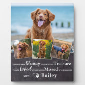 オリジナル ペットロス 犬 メモリアル 思い出 4 枚の写真 フォトプラーク (正面)