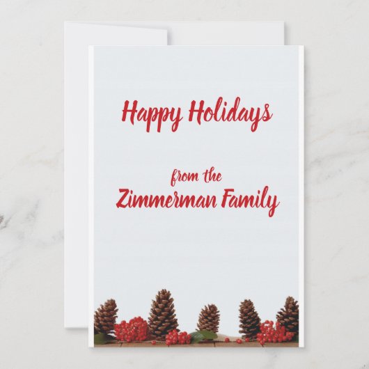 オリジナル ホリデー グリーティング カード (正面)