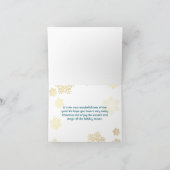 オリジナル ホリデー フォト ゴールド リーフ 折りたたみ ホリデー カード (内部)