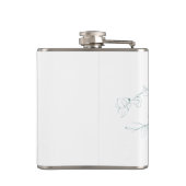 オリジナル ボタニカル ユーカリ ボヘミア ブライダル ギフト フラスク (裏面)