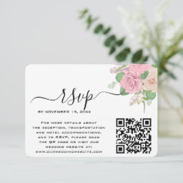 オリジナル ボーホー ウェディング QRコード RSVP