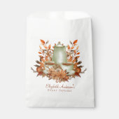 オリジナル ボーホー テラコッタ フラワー セージ ティーパーティー ギフト フェイバーバッグ (正面)