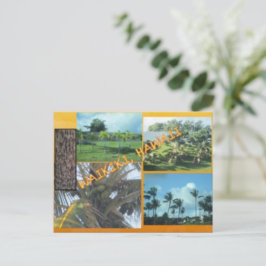 オリジナル ポストカード - ハワイ コラージュ #9 (スタンド正面)