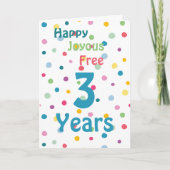 オリジナル マイルストーンカード - ハッピー・ジョイ・フリー 12 ステップ カード (正面)