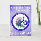 オリジナル マイルストーン カード | エレガントな禁酒 カード (正面)