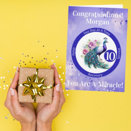 オリジナル マイルストーン カード | エレガントな禁酒 カード