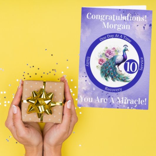 オリジナル マイルストーン カード | エレガントな禁酒 カード