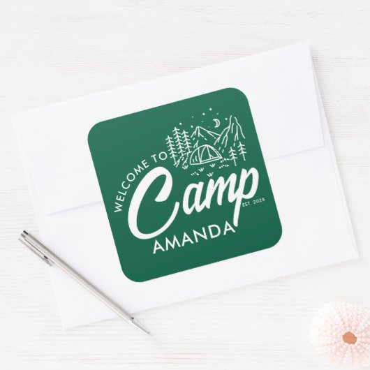 オリジナル マウンテン キャンプ ブライズパーティー スクエアシール (封筒)