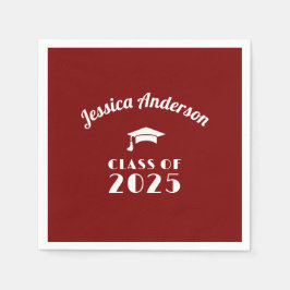 オリジナル マロンとホワイトの卒業式 スタンダードカクテルナプキン